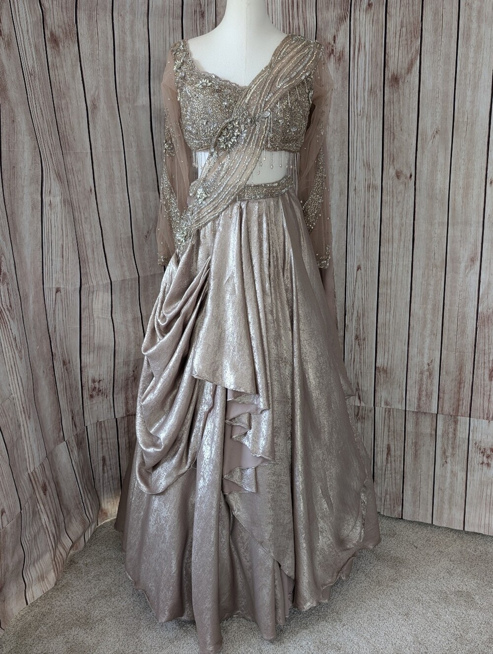 Pre-draped Lehenga Saree